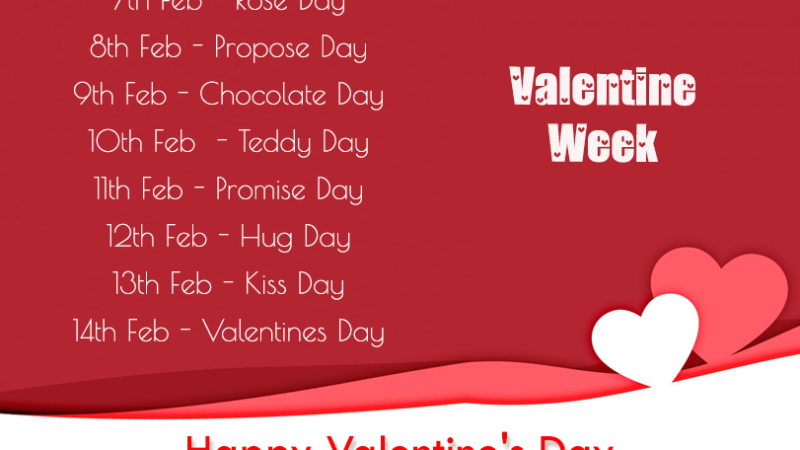 7 Days of Valentine Week: A Celebration of Love